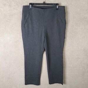 Chicos Pants Women 2 (US 12) Gray Fabulously Slimming Pull On Ponte Knit Stretch